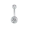 Moda Clásica 9 Piezas Exquisito Más Vendido Acero Inoxidable Corto Circonita Anillo de Ombligo Set Joyería para Piercings Venta Directa de Fábrica