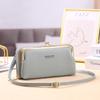 Lonny 2022 nuevo bolso para teléfono móvil para mujer estilo coreano patrón de lichi gran capacidad bolso cruzado moda cremallera cartera horizontal