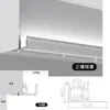 Lâmpada linear de LED em lote cinza, canaleta de alumínio com renda embutida, lâmpada linear de linha, lâmpada linear para sala de estar, canaleta