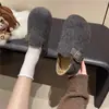 Sapatos Mules Casuais Femininos 2026, Sapatos de Algodão Estilo Novo de Inverno com Forro de Lã, Uso Dupla Face, Mocassins Fofos, Salto Escondido, Estilo Retrô