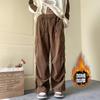 Pantalones de pana para hombre, marca de moda, estilo americano retro, con bolsillo grande, pantalones de punta, primavera y otoño, cordón ajustable, holgados, casuales