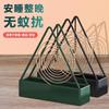 Suporte triangular para incenso de mosquitos, prato de incenso para mosquitos, suporte criativo de ferro para pendurar em sândalo, caixa de incenso para mosquitos, prato cinza