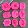 Molde de Silicona Tridimensional Camelia Jazmín Flor de Cerezo Aromaterapia Yeso Vela Goteo de Goma Manual DIY Molde para Hornear Pasteles