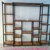Novo Suporte de Flores de Jardim de Ferro Multicamadas para Interior Casa Varanda Sala de Estar Anti-corrosão Suporte para Vasos de Flores Suporte de Flores
