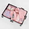 Bolsa de almacenamiento de siete piezas de tela Oxford de sarga para viaje, bolsa de acabado para clasificar ropa de viaje, bolsa de almacenamiento para maquillaje y lavado