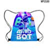Nuevo producto 3D: Robot espacial Astro Bot, pantalones con bolsillo con solapa y cordón ajustable, mochila escolar portátil de gran capacidad con cordón ajustable, impermeable.