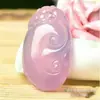 Pingente de Ágata do Brasil Jade de Gelo Calcedônia Rosa Cuia Unissex Jade Buda Maitreya Fivela de Segurança Pingente Ornamentos Atacado