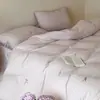 Juego de cuatro piezas de gasa de doble capa lavada y bordada 100% algodón, suave y amigable con la piel, juego de ropa de cama para el hogar de algodón puro para cama matrimonial