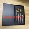 Conjunto de Talheres de Aço Inoxidável Estilo Europeu Estilo Ins - Faca, Garfo e Colher Caixa de Presente Talheres para Churrasco Estilo Ocidental Acabamento Espelhado
