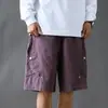Shorts Cargo Casuales de Verano Estilo Americano Frescos de Alta Resistencia con Bolsillos Grandes para Hombre, Pantalones de Cinco Puntos Holgados con Cordón, Pantalones de Longitud Media Modernos
