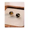 Pendientes Ankora Red French Retro Esmalte Negro Dorado Aceite de Alto Grado Frijol Pequeño Lava Diseño de Nicho Pendientes