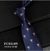 Corbata de Dibujos Animados Animal Jacquard Poliéster Seda Hecho a Mano Verde Oscuro Azul Oscuro Casual Versátil Moderna Personalizada Accesorios para Camisa
