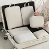 Bolsa de Almacenamiento para Viaje, Bolsa de Almacenamiento para Equipaje de Gran Capacidad, Set de Seis Piezas de Tela de Memoria, Set de Bolsas de Almacenamiento para Viaje Compresibles