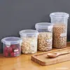 Almacenamiento Transparente de Cereales con Tapa a Prueba de Humedad y Moho Caja Organizadora para Cocina y Refrigerador Frasco Sellado