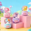 Set Completo de Muñecos de Té con Leche Periféricos de Dibujos Animados Anime, Bolas de Cristal Luminosas, Juguetes de Resina para Niños, Decoraciones de Escritorio, Luces Nocturnas