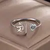 Anillo Familiar Estilo Chino para Mujer, Nicho, Aspecto de Alta Calidad, Moderno, Sencillo, Anillo Liso, Anillo Ajustable para Dedo Índice
