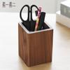 Caja de Almacenamiento Multifuncional de Escritorio de Madera Estuche para Lápices de Estudiante Madera Creativa Madera Maciza Portalápices Cuadrado Regalo Creativo
