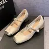 Nuevos Zapatos Mary Jane Estilo Chino Inspirados en Chanel para Mujer, Nuevo Modelo de Verano 2026, Adecuados para Combinar con Vestidos, Zapatos de Tacón Grueso para Fiesta, Tacones Altos