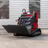 Cargadora compacta de orugas Ht430 Descarga frontal Multifuncional Carretilla elevadora pequeña Exportada a Rusia