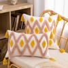 Homestay ins Style Tufted Pillowcase Nordic Geometric Sala de Estar Sofá Almofada Cintura Almofada Rainbow Tassel Quarto Almofada