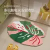 Alfombra antideslizante para baño con diseño de hojas moradas, alfombrilla absorbente para la entrada del baño, nuevo diseño 2026, alfombra de baño con forma única