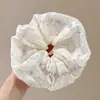Copa de la cabeza femenina intestino grueso liga para el pelo linda cuerda para el pelo flor de pelo de ambiente accesorios para el pelo estilo coreano artístico alta elasticidad encaje moño liberación