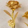 Buquê de Rosas Douradas Artificiais para Halloween e Natal Decoração de Feriado Presente de Aniversário Buquê de Casamento Decoração de Casa