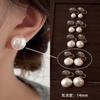Aretes de Perla Rosa Sakura al Vapor Shijia con Cierre de Plata Esterlina 925 para Mujer Clips para Orejas Diseño de Nicho Aretes de Alta Gama