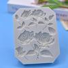 Molde de silicona para modelar hojas de rosa con flores y pájaros, molde para hornear pasteles DIY