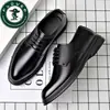 Nuevos zapatos de cuero para hombre de primavera y otoño, antideslizantes, transpirables, casuales, de negocios, para traje formal de novio, zapatos de boda estilo coreano