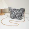 Bolso de Lentejuelas de Moda para Mujer Verano 2025 Nuevo Bolso de Mano de Moda Bolso de Cadena para Hombro Bolso Cruzado