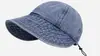 Gorra de tela vaquera tipo pico de pato, estilo de estrella femenina, que deja ver la cara, gorra de béisbol pequeña, plegable, casual, versátil, para cubrir la cara, sombrero de sol