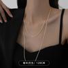 Estilo simples ~ leve luxo elegante longo cobra osso corrente feminina nicho alto sentido clavícula corrente internet celebridade pescoço corrente suéter corrente