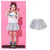 Uniforme de Cheerleading Infantil para o Dia 1º de Junho Conjunto Fofo de Bolinhas com Mangas Bufantes Pequenas Uniforme de Classe para Competição Esportiva de Escola Primária