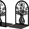 Soporte para libros de silueta metálica nuevo transfronterizo Castillo Soporte para libros metálico hueco Decoración del hogar Artesanía metálica de escritorio