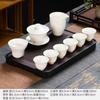 Fábrica de Conjuntos de Chá Vendas Diretas Conjunto de Chá Kung Fu de Porcelana Branca Conjunto Completo de Conjunto de Chá Kung Fu Bandeja de Chá Moderna Simples para Uso Doméstico Item Padrão