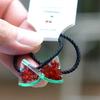 Nuevos y lindos pendientes de estudiante de moda para niños con purpurina roja, clip de oreja de amor sin perforación, joyería de oreja de fresa