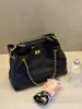 2025 Nuevo Estilo Bolso Hobo de Axila Pequeño Fragante de Ante con Combinación de Colores, Bolso Acolchado de Cadena, Bolso Tote de Hombro de Gran Capacidad
