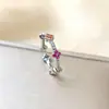 Anillo Ladrillo de Diseño Nicho de Alta Gama Lujo Accesible para Mujer Moda Europea y Americana Creativo Zirconia Chapado en Oro Anillo Abierto Ajustable