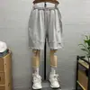 Verano 2025 Nuevos Pantalones Cortos Deportivos Rectos Sueltos para Hombre Casual de Marca de Moda Pantalones de Chándal Versátiles de Marca de Moda Estilo Delgado de Peso Pesado