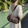 Bolsa de Moto Série de Cores Maillard Moda Transfronteiriça, Bolsa Transversal Moderna e Versátil, Bolsa de Ombro Elegante para o Dia a Dia, Bolsa de Braço