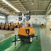 Vehículo de Iluminación de Emergencia para Minería Diésel de 5kW Torre de Iluminación Móvil con Elevación Manual de 7m Bombilla LED de Alta Potencia