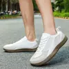 Tênis Esportivo Masculino de Malha Respirável, Tênis de Corrida Leve Casual de Verão, Sapatos Masculinos Versáteis da Moda Tamanho Grande, Branco e Vermelho