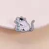Broche Interessante com Tema de Pesquisa Científica com Padrão de Rato de Laboratório, Alfinete de Decoração para Mochila e Roupa, Acessório Criativo de Nicho