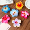 En Stock Imitación Acetato Modelo Nuevo Aproximadamente 10 cm Flor de Hibisco Artificial Pinza para el Cabello para Viajes a la Costa y Vacaciones Pinza Creativa de Flor para el Pelo DIY
