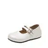 Sapatos Mary Jane Elegantes Prateados para Mulheres, Nova Moda Verão 2026 Estilo de Luxo, Sapatilhas com Salto Escondido, Sapatos Birkenstock Conversíveis