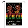 Juneteenth Corações de Amor Bandeira de Jardim Europeia e Americana do Festival de Junho Bandeira de Feriado Decoração de Jardim Bandeira Pendurada