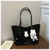 Bolsa de ombro/tote de nylon com bolinhas, grande capacidade, peça única, para revenda (drop-shipping), 2026, nova textura, casual, para o dia a dia