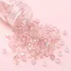 Cuentas de Semilla de Vidrio de 4 mm Cuentas de Doble Punta Cuentas con Hilo Dorado Materiales para Pulsera de Cuentas Hecha a Mano DIY Accesorios Cuentas de Maíz que Cambian de Color