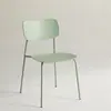 Cadeira de Jantar Doméstica Simples Moderna Nórdica Cadeira de Ferro Cadeira com Encosto para Restaurante Empilhável Criativo Banqueta de Plástico Espessada
